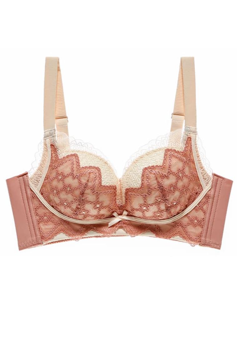 YUANCHNG Non-Wired Front Closure Stand Up Cotton Push-up Bra
