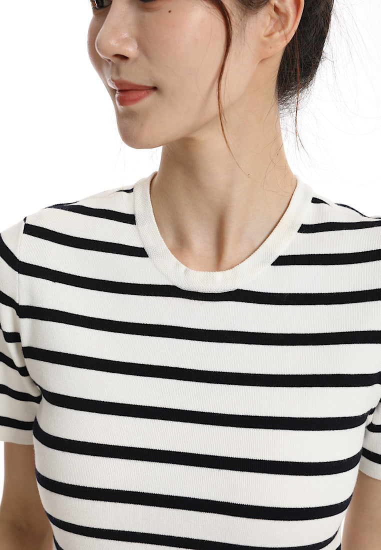Tini Striped Knitted Tee