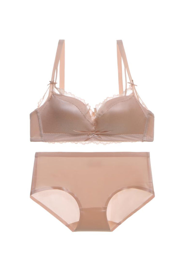 Lucille Satin Non Wired Push Up Bra