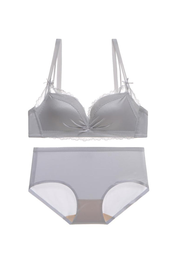 Lucille Satin Non Wired Push Up Bra
