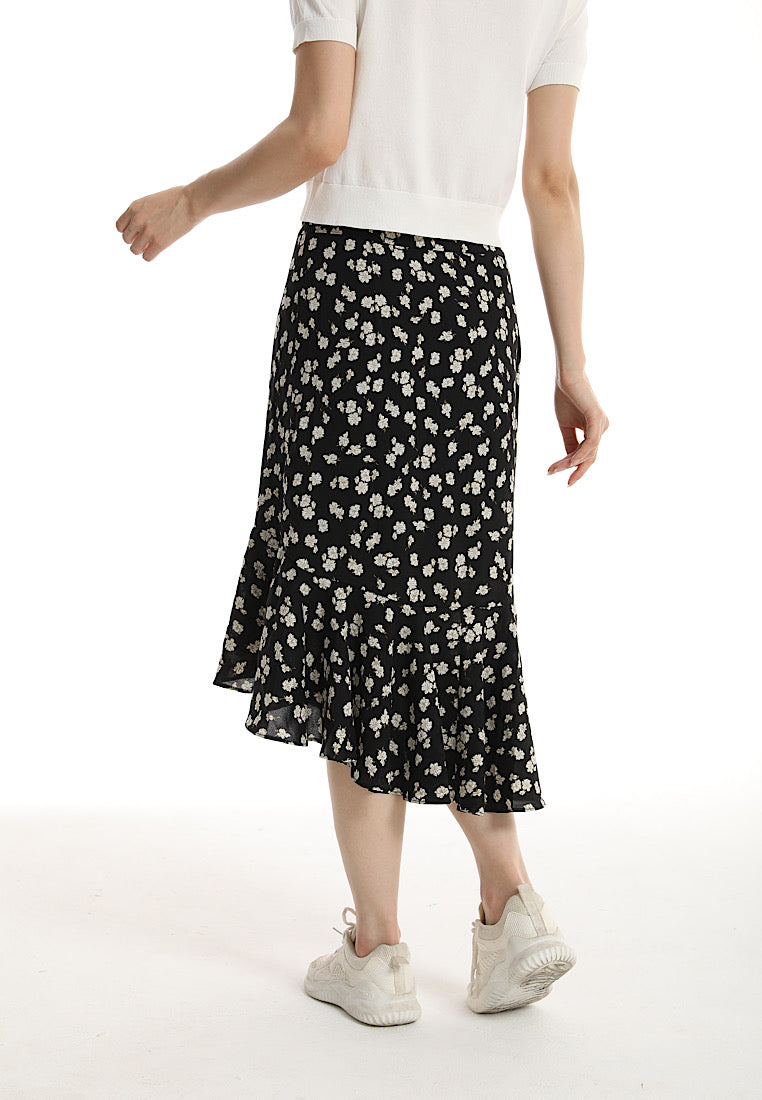 Tania Midi Skirt with Ruffle