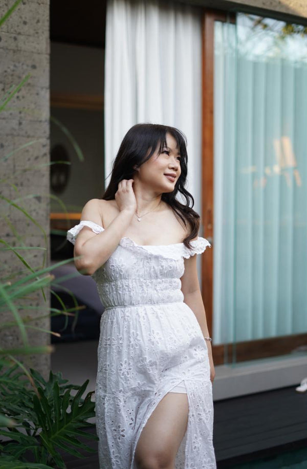 Kaia Off Shoulder Midi Dress