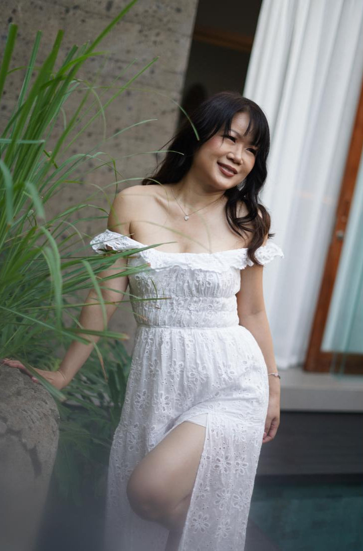 Kaia Off Shoulder Midi Dress