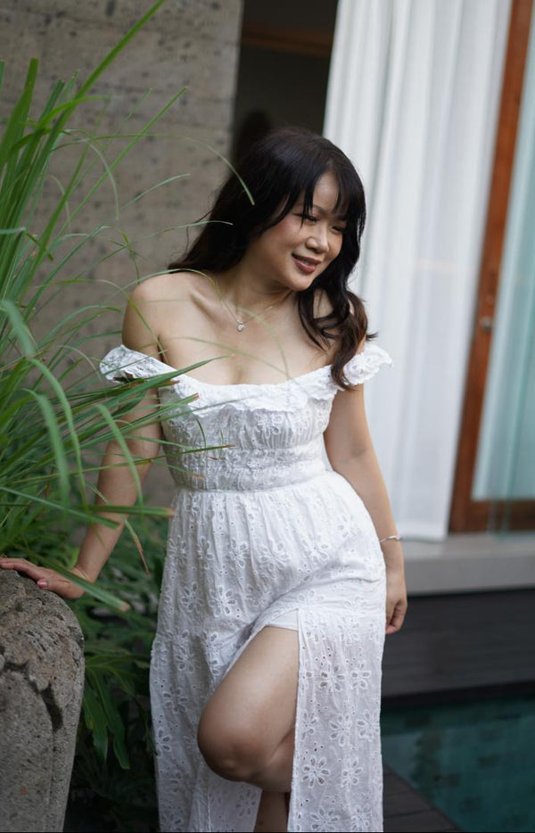Kaia Off Shoulder Midi Dress