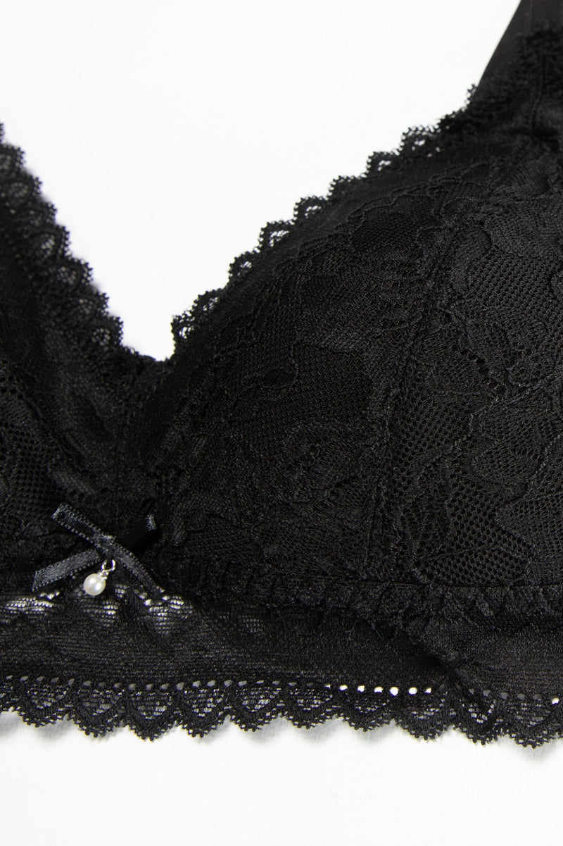 Aimie Bralette comfy bra cotton lace bra wireless bra