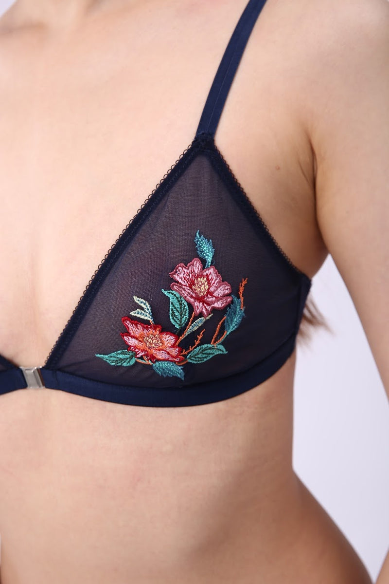 Cianna Embroidery Sheer Bralette
