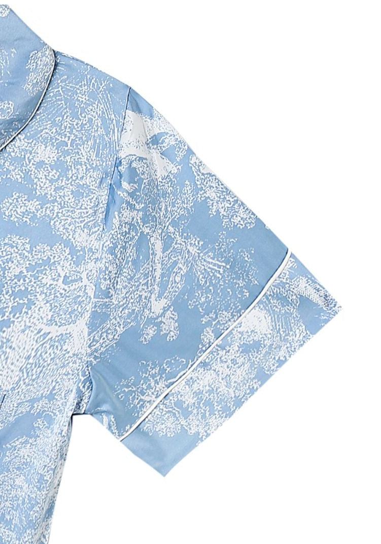 Felicity Printed Ice Silk Pajama Set