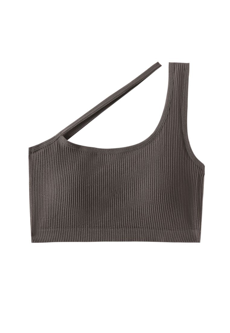 Fagus Skewed Neck Padded Cropped Cami