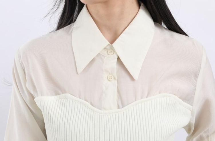 Vera Sweetheart Embellished Collared Blouse